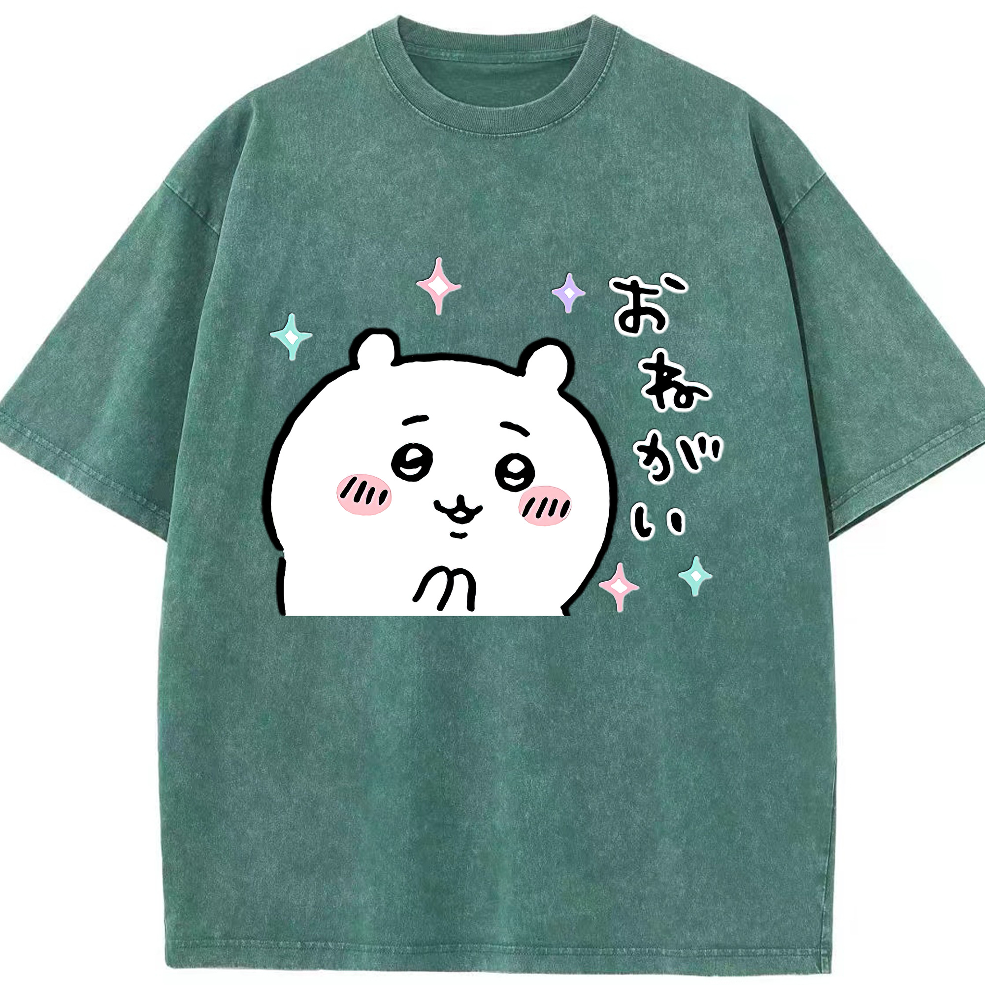 （画像用） ちいかわ ちいかわ Chii-kawa chiikawa 綿100% ヴィンテージ風 半袖Tシャツ（フロントプリント）